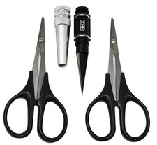 NHX RC Body Curved / Straight Scissors  Aluminum Reamer 3-Piece Combo