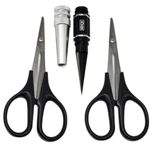 NHX RC Body Curved / Straight Scissors & Aluminum Reamer 3-Piece Combo