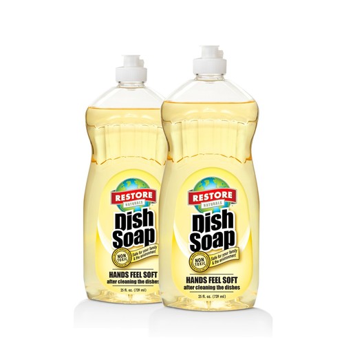 RESTORE NATURALS Dish Detergent Liquid, Non-Toxic Dish Liquid, (2, Pack)