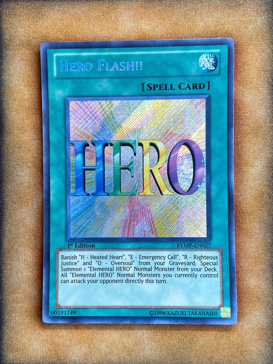Yugioh Hero Flash!! RYMP-EN027 Secret Rare 1st Ed NM | eBay