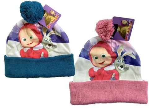 Bambine Bambini Bambini MASHA E ORSO Inverno a Maglia Cappello Cappelli Età  3-8 anni | eBay