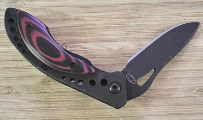 THE BISHOP POCKET KNIFE 16-623RM 3-1/2'' CLOSED STAINLESS STEEL BELT CLIP NEW BOX