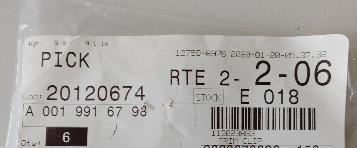 Precisions 68092697AA - Retenedores De Panel Interior De Ajuste Directo