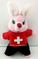 porte clé Peluche 11cm Lapin rose DURACELL officiel pub publicitaire suisse TBE