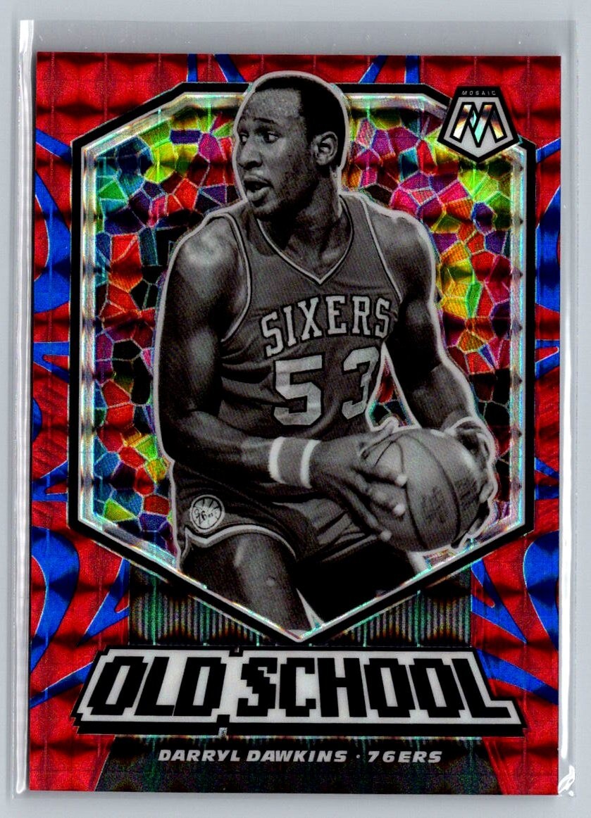 2019-20 Panini Mosaic Old School Mosaic Reactive Blue /99 Darryl Dawkins #10