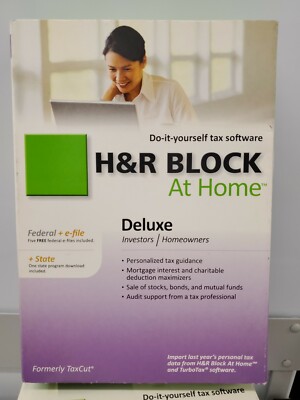 *NEW* 2010 H&R Block At Home Deluxe Federal+e-file+State | eBay