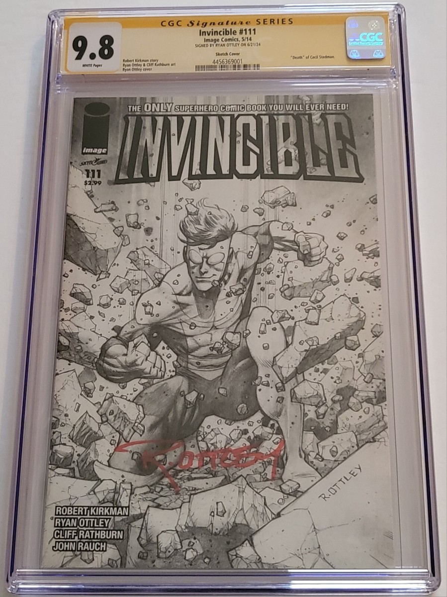 Invincible #111 CGC 9.8 SS Sketch Cover Variant Signed By Ryan 