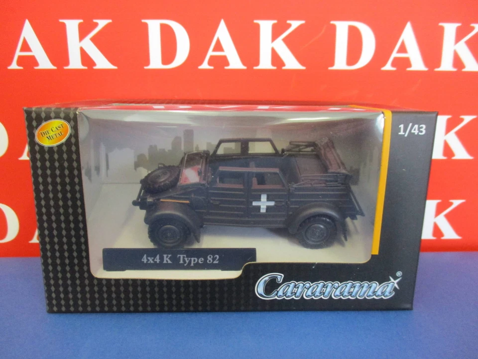Die cast 1/43 Modellino Auto Volkswagen Kubelwagen Typ 82 aperta 1940 Cararama - Immagine 4 di 4