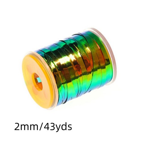 Fly Tying Tinsel olografico piatto materiali in mylar colori flash 0,5-2 mm - Foto 11 di 15