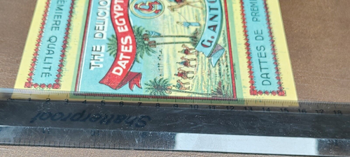 EEBC24024#EGYPT KINGDOM OLD & LARGE LABEL (G. ANTOINE) DATES EGYPTIAN DESERT - Picture 12 of 15