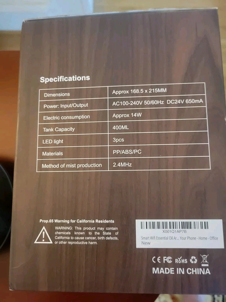 Humidificador de aromaterapia ultrasónico Sierra Modern Home WIFI - Nuevo - Caja abierta Foto 4 de 4