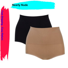 Nearly Nude 2 pack Contour Smoothing Brief in Black/Nude 584836, Size XL/1X
