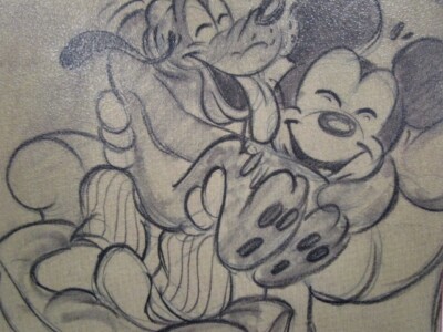 Disney Original Story Sketch Of Mickey & Pluto from 