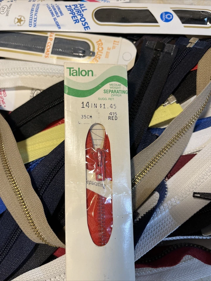 Enorme Lote De Colección De 50+ Cremalleras 90% De Ellos Nuevos Abrigos y Clark, Garra, JP Foto 4 de 4