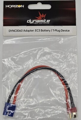Brand New Dynamite ADAPTER EC3 BATTERY T PLUG DEVICE DYNC0060 Deans To EC3