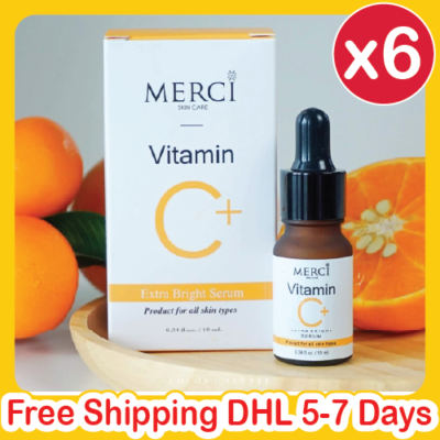 6X Merci Vitamin C Serum Bright Facial Skin Care Whitening Reduce