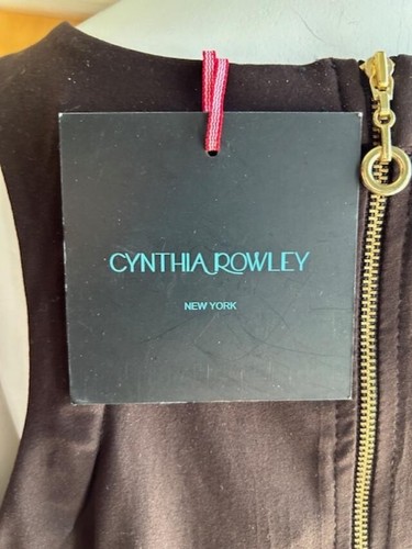 NWT Cynthia Rowley Brown Racerback Zip Stretch Dress - XL - Picture 4 of 5
