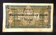GERMANY BANKNOTE - 500,000 MARKS 1923 NOTGELD RECKLINGHAUSEN EMERGENCY CURRENCY