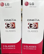 LG 3D Glasses AG-F310 4 Cinema 3D Glasses With Lens Cleaner NIP