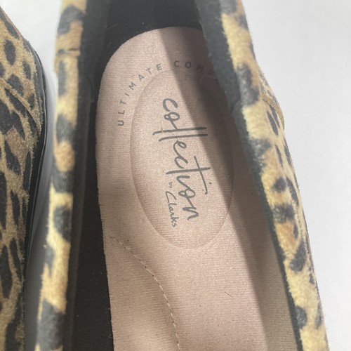 Clarks Collection Women’s Size 7 Loafers Cheetah Leopard Flats Slip on - Picture 10 of 12