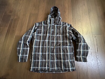 RipZone Core 5000mm Plaid Winter Snow Zip Up Jacket Size XL