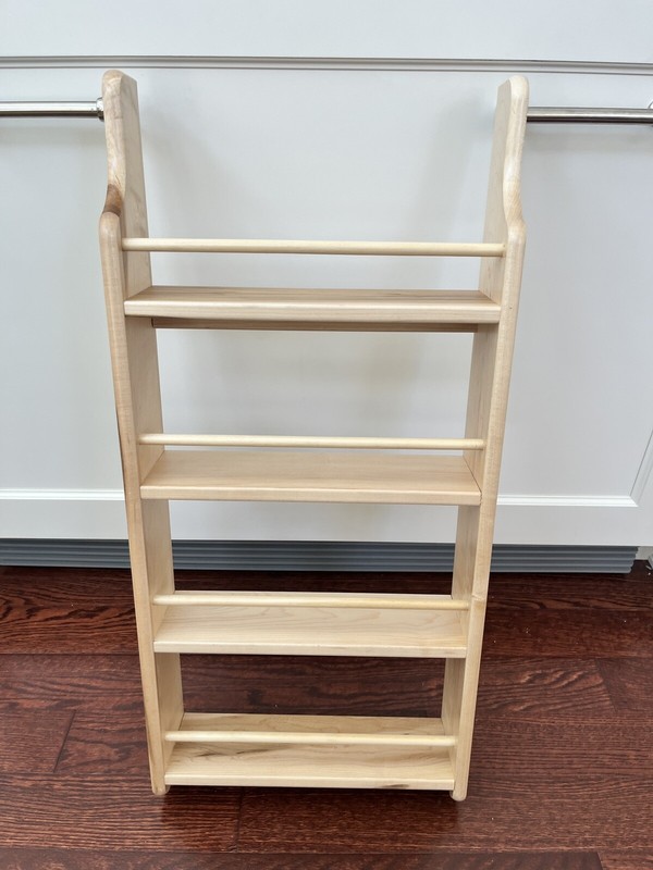 OMEGA Cabinet Fine Maple Wood Door Mounted 4 Shelf Kitchen Spice Rack $365 MSRP