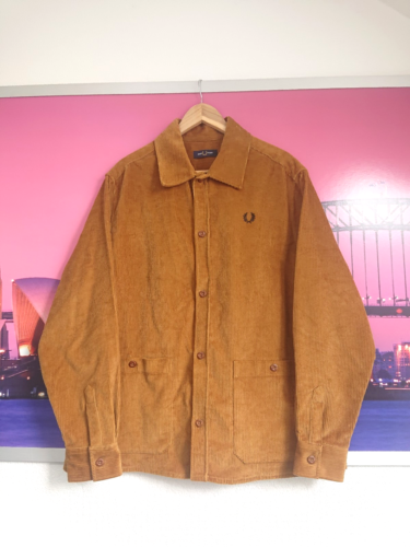 FRED PERRY Cord Overshirt Jacket | Mens Size Medium / Large | Corduroy Shirt - Picture 10 of 12