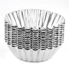 10pcs Reusable Silver Stainless Steel Cupcake Egg Tart Mold Cookie Pudding Mould