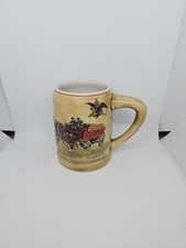 budweiser rare Christmas Holiday Beer Stein 1980
