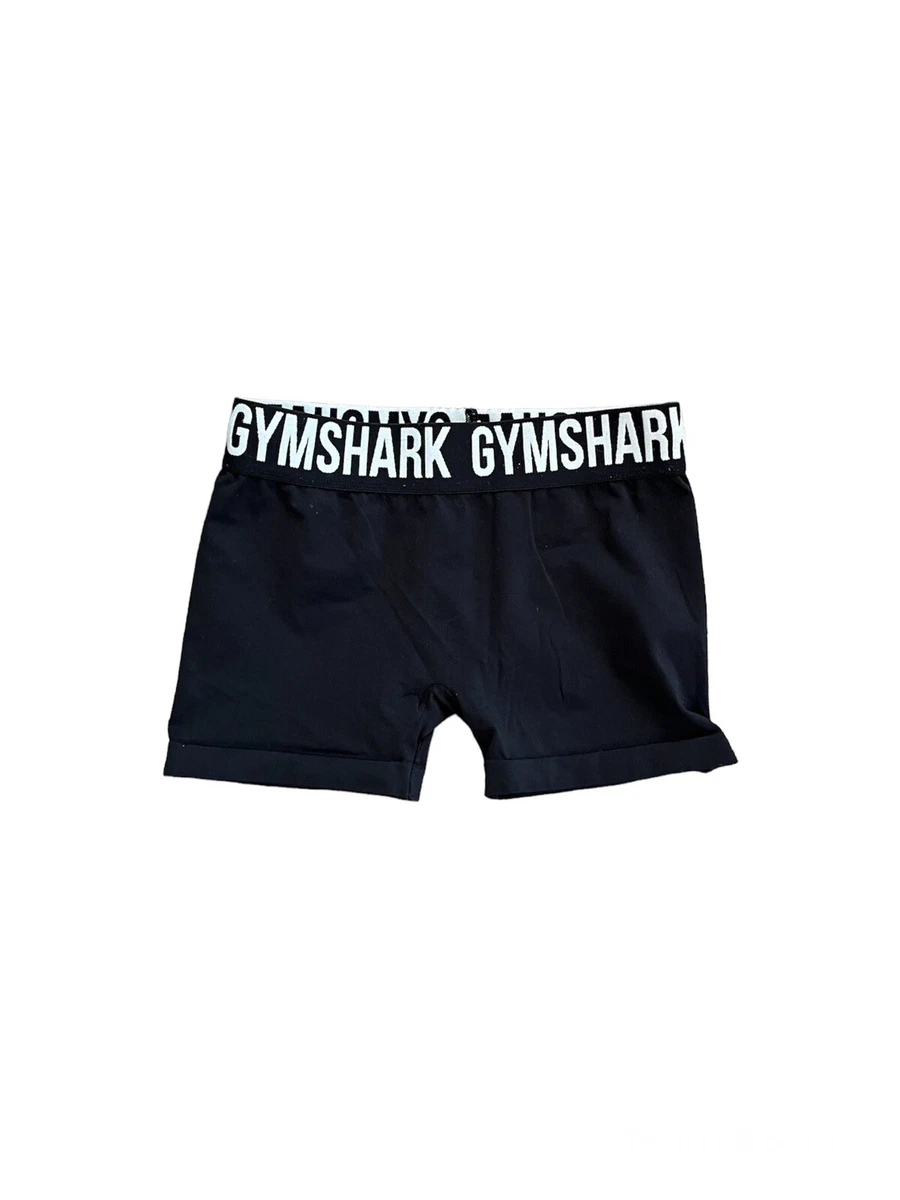 GYMSHARK Spandex Shorts Black With Rubber Grip To Keep Up Size Small