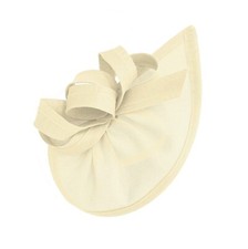 Vegan Moon Hoop Fascinator on Headband Wedding Ascot Races Bespoke Sinamay Disc
