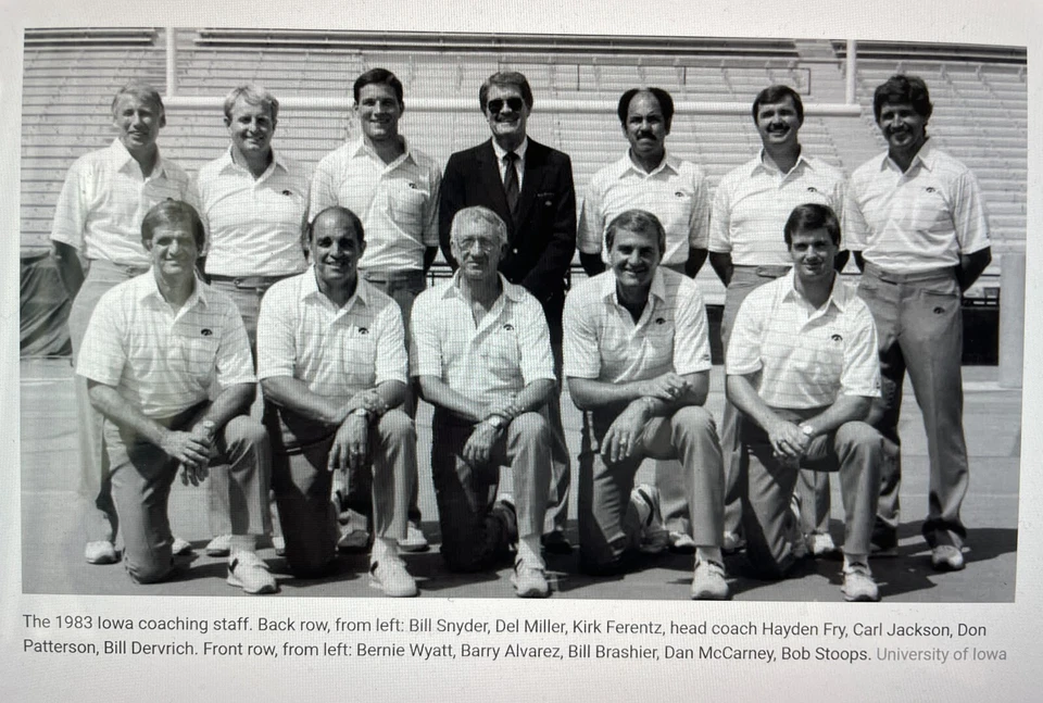 WOW! 1980's Iowa Hawkeyes Football Coaches Polo - Famous Hayden Fry Staff Photo! - Image 3 of 4