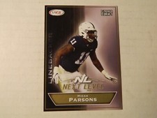 2021 Sage Hit Premier Draft Gold Next Level RC Card of Micah Parsons - Cowboys