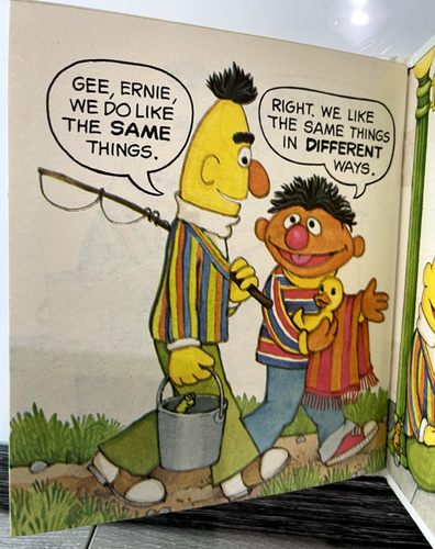 VTG 1979 Sesame Street The Up and Down Book Starring Ernie and Bert Opposites - Picture 6 of 8