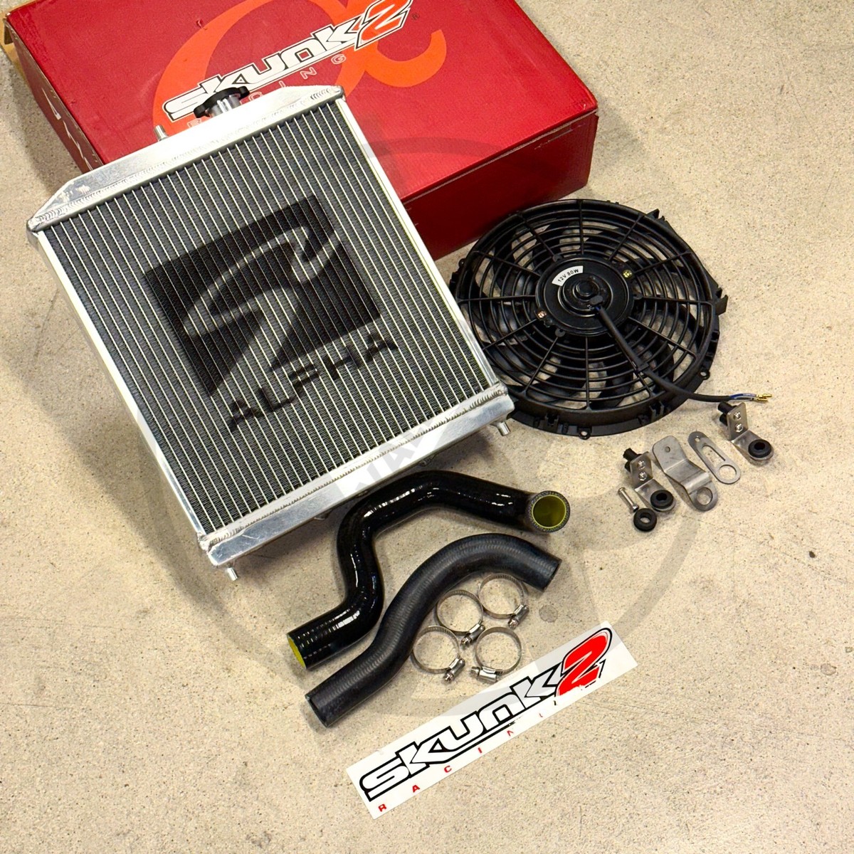 Skunk2 Pro Driver Side Alpha Radiator Kit For Honda Civic Acura