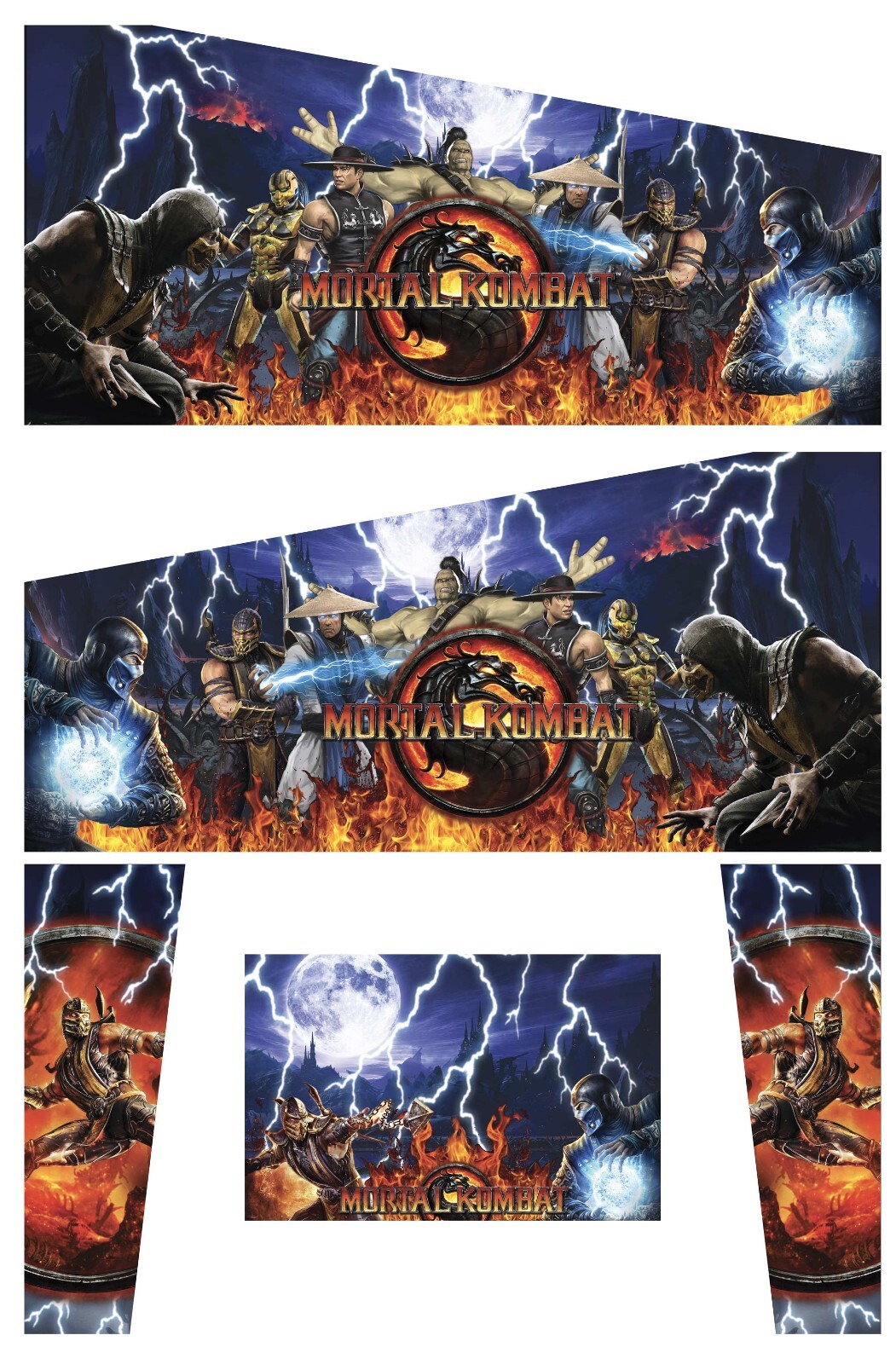 Stickers Mortal Kombat pour pincab - Vinyle adhesif premium aux couleurs ultra vives