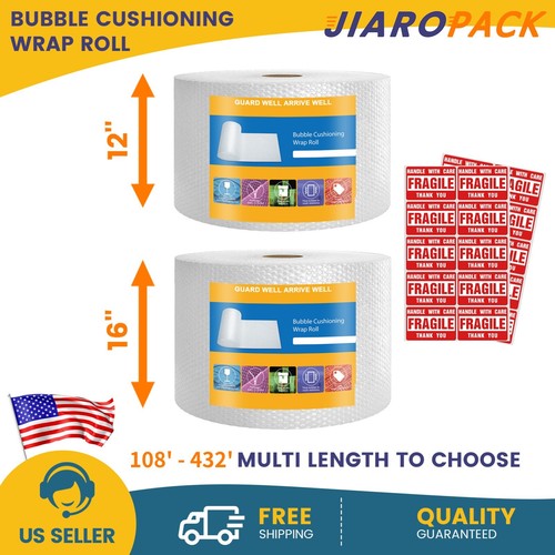 3/16 Small Bubble Cushioning Wrap Padding Roll Perforated Every 12" Multi Length - Picture 1 of 26
