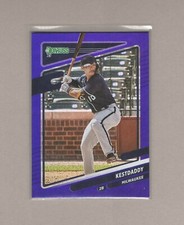2021 Donruss - Holo Purple - #82 - Keston Hiura - Variation Kestdaddy - Brewers