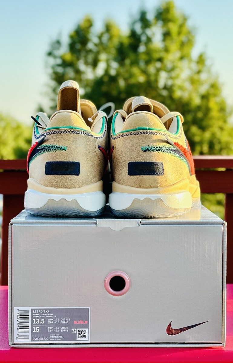 写真 Nike Lebron 20 4 Hoursemen Sesame Size 13.5 Navy Green Red Max