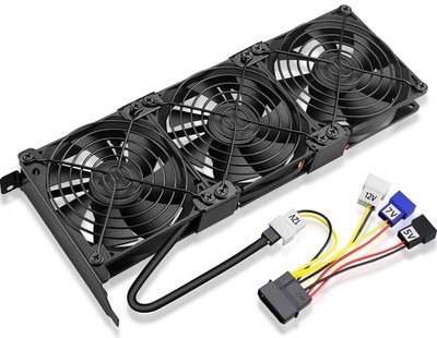 GDSTIME Graphic Card Fans, PCI Slot 3 x 90mm 92mm Fans, Graphics Card Cooler, Vi