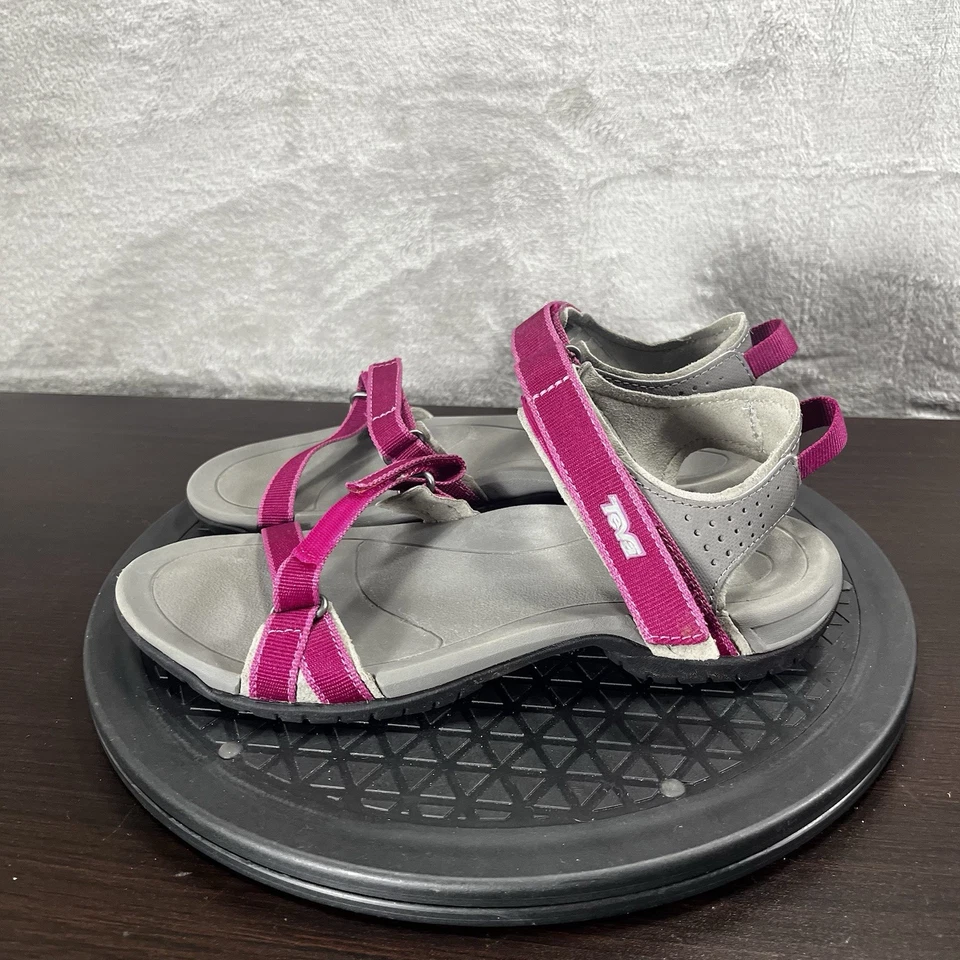 Sandalias de apoyo ajustables con tiras rosa talla 6 Teva Verra Port para mujer Foto 3 de 4