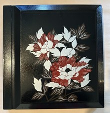 Vintage Japanese Photo Album Black Lacquer