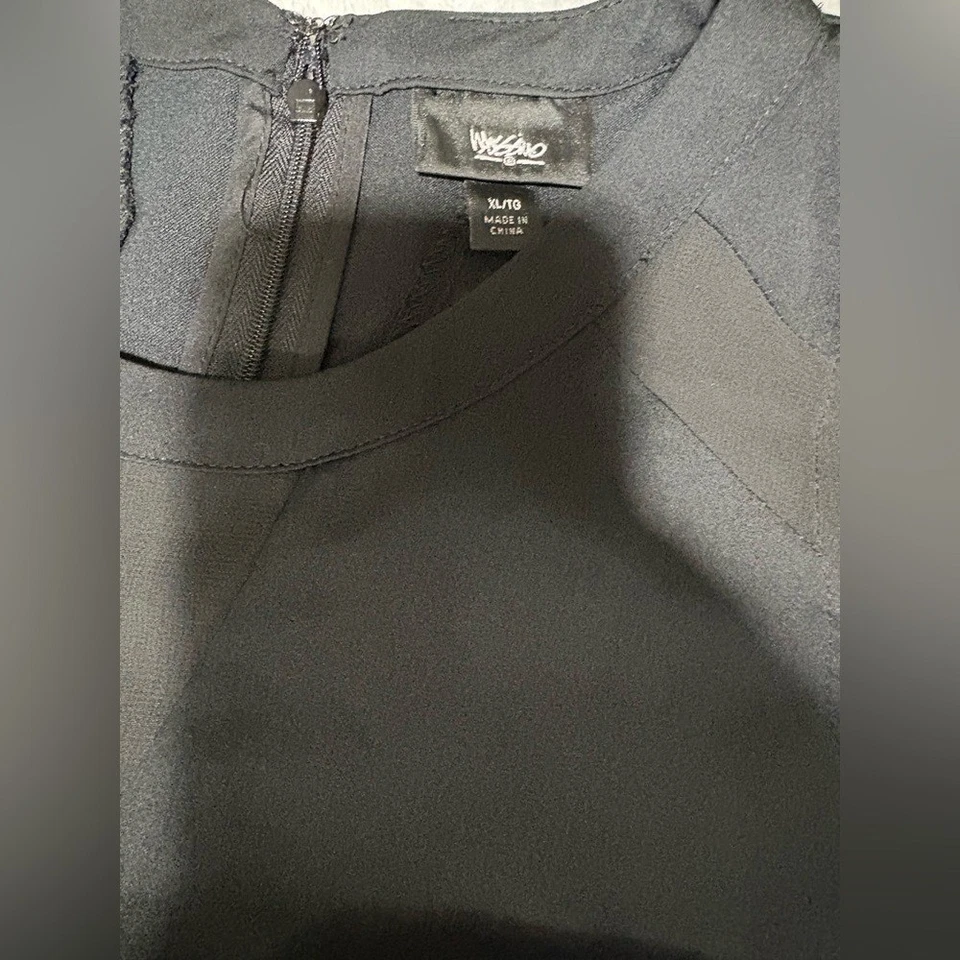 Mono para mujer Mossimo negro de malla sin mangas informal fácil X grande XL Foto 3 de 3