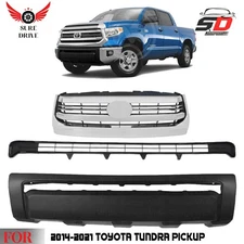 Front Bumper Cover & Grille Assembly Kit For 2014-2021 Toyota Tundra Pickup