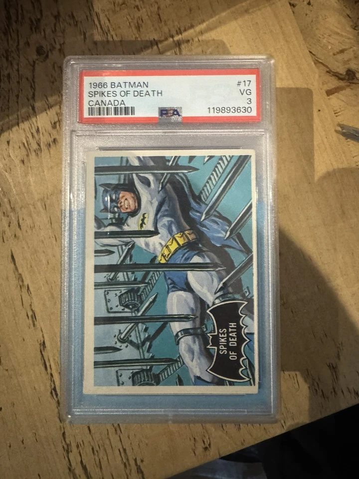 9x 1966 Topps Batman Black Bat Catwoman Sinister Smile PSA 1-4  - Image 3 of 4