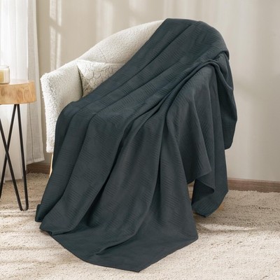 Utopia Bedding Ivory 100% Cotton Blanket [Queen Size - 90x90 Inch] 350GSM...