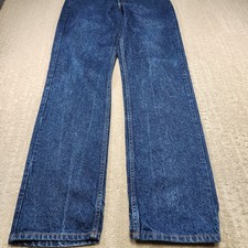 Vintage Levis 505 Orange Tab Jeans Men 32x34 READ USA Made Dark Wash Straight