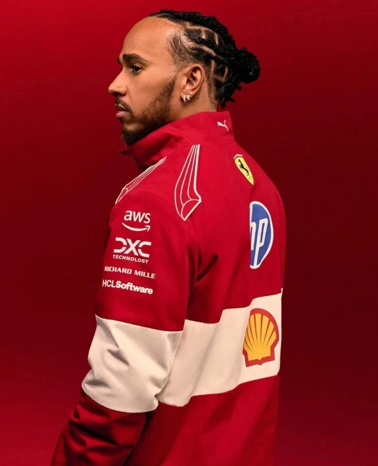 2025 F1 Lewis Hamilton Racing Jacket F1 Softshell Racing Jacket In All Sizes - Image 2 of 4