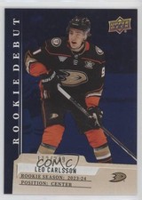 2023-24 Upper Deck UD Rookie Debut Blue 112/249 Leo Carlsson #8 q2l