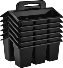Classroom Caddy Storage Basket with Handle, 6 Pack Plastic Arts Office Crafts Ca